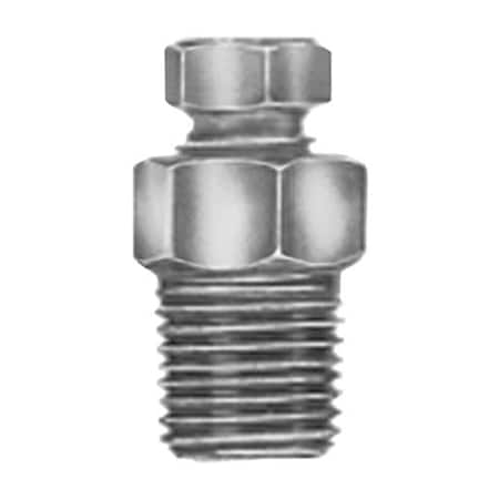 Lubrisource Tube Connector; 1/8 in. Tube Size to 1/8 in. NPT; M; Thread Size Stgt Type Fitting 66415